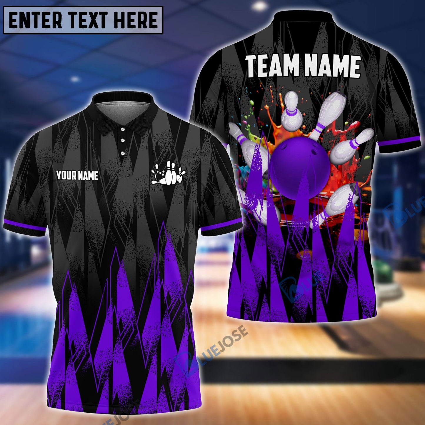 Frenzideas Bowling And Pins Sword Legend Customized Name, Team Name 3D Shirt (4 Colors)
