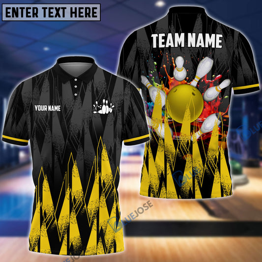 Frenzideas Bowling And Pins Sword Legend Customized Name, Team Name 3D Shirt (4 Colors)