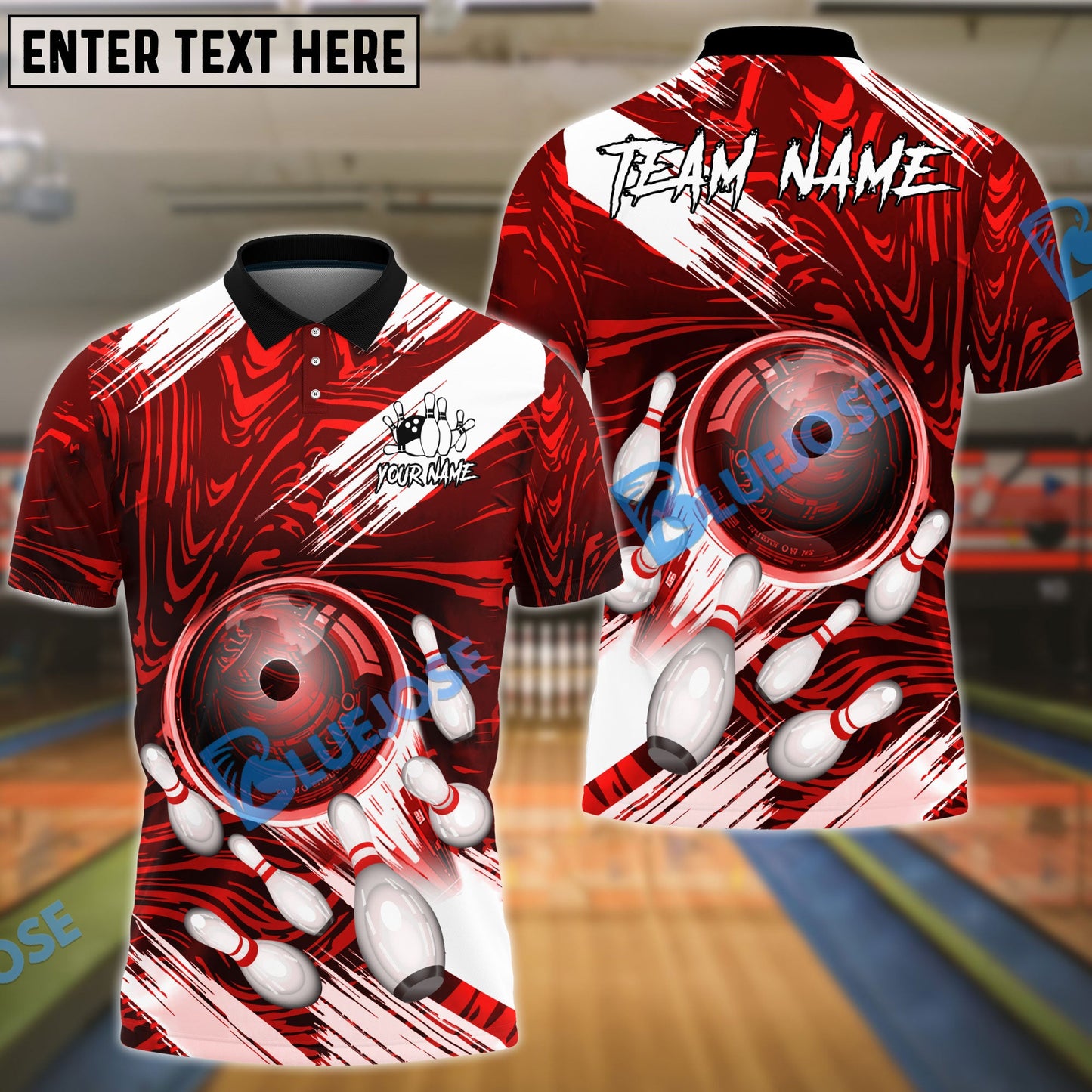 Frenzideas Bowling And Pins Stormy Personalized Name, Team Name Unisex Shirt