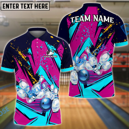 Frenzideas Bowling Ball And Pins Winner Personalized Name, Team Name Unisex Shirt (Copy)