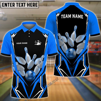 Frenzideas Bowling And Pins Mech Warrior Customized Name, Team Name 3D Shirt (5 Colors)