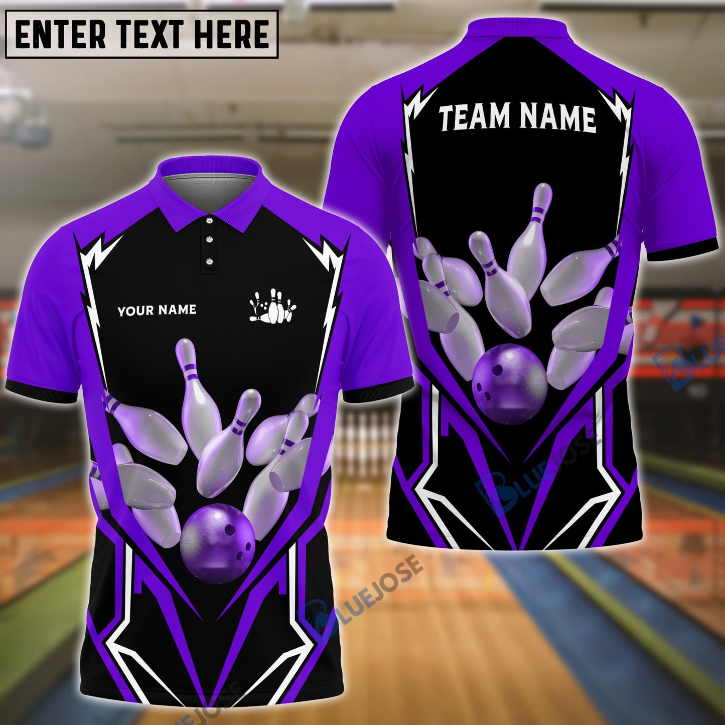Frenzideas Bowling And Pins Mech Warrior Customized Name, Team Name 3D Shirt (5 Colors)