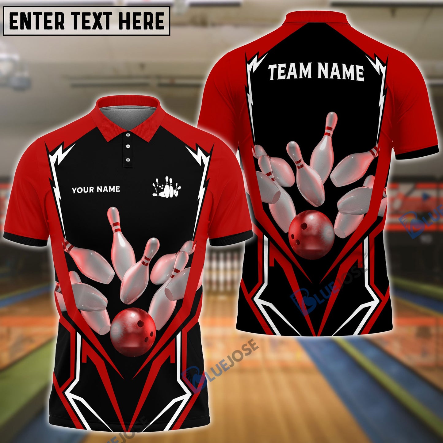 Frenzideas Bowling And Pins Mech Warrior Customized Name, Team Name 3D Shirt (5 Colors)