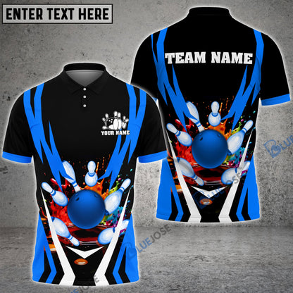 frenzidea Bowling And Pins Warrior Paint Customized Name 3D Shirt (6 Colors)