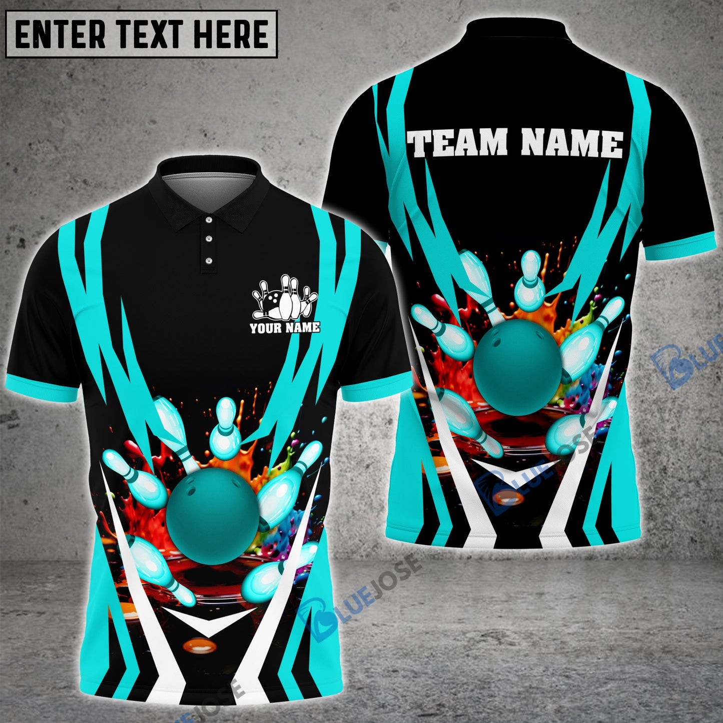 frenzidea Bowling And Pins Warrior Paint Customized Name 3D Shirt (6 Colors)