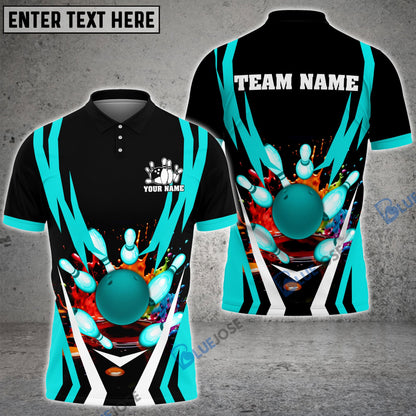 frenzidea Bowling And Pins Warrior Paint Customized Name 3D Shirt (6 Colors)