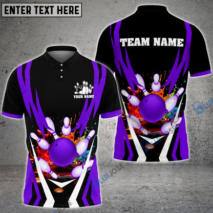 frenzidea Bowling And Pins Warrior Paint Customized Name 3D Shirt (6 Colors)