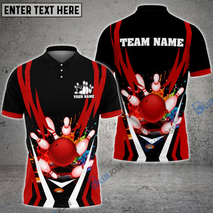 frenzidea Bowling And Pins Warrior Paint Customized Name 3D Shirt (6 Colors)