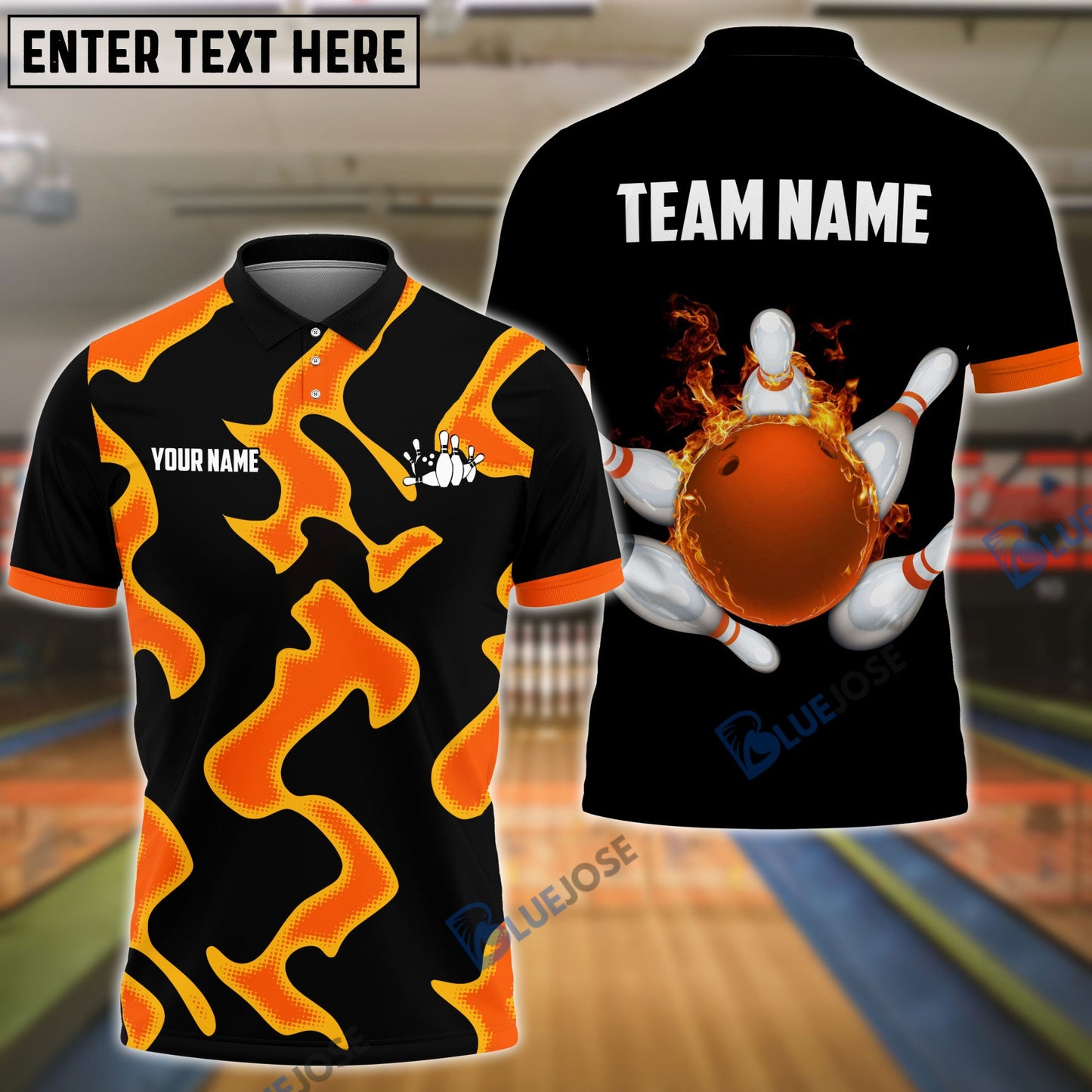 Frenzidea Bowling And Pins Cell Pattern Customized Name 3D Shirt (5 Colors)
