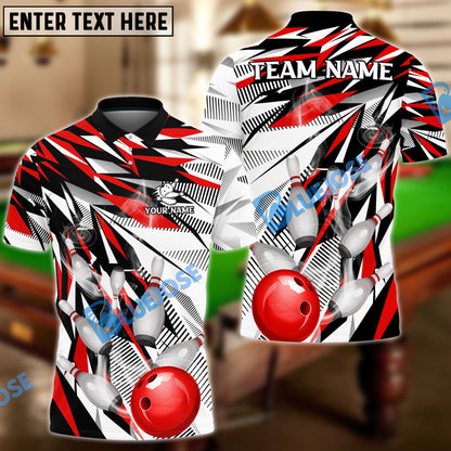 Frenzideas Bowling And Pins Diamonds Dart Personalized Name, Team Name Unisex Shirt