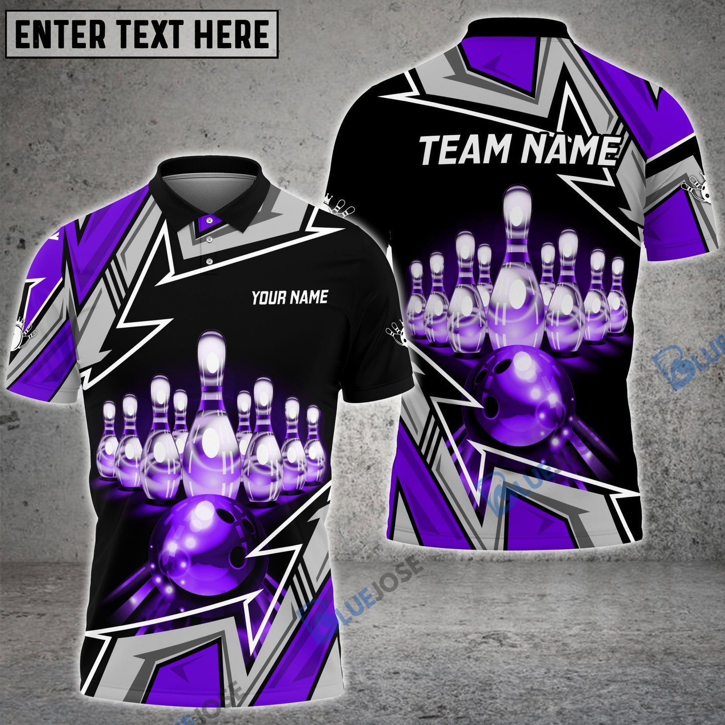 frenzideas Bowling And Pins Premium Super Customized Name 3D Shirt (4 Colors)
