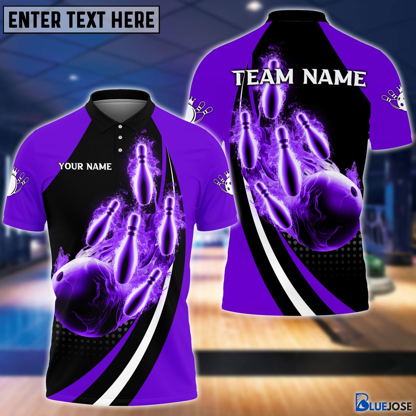 Frenzideas Bowling And Pins Fire Fly Personalized Name Team Name 3D Shirt