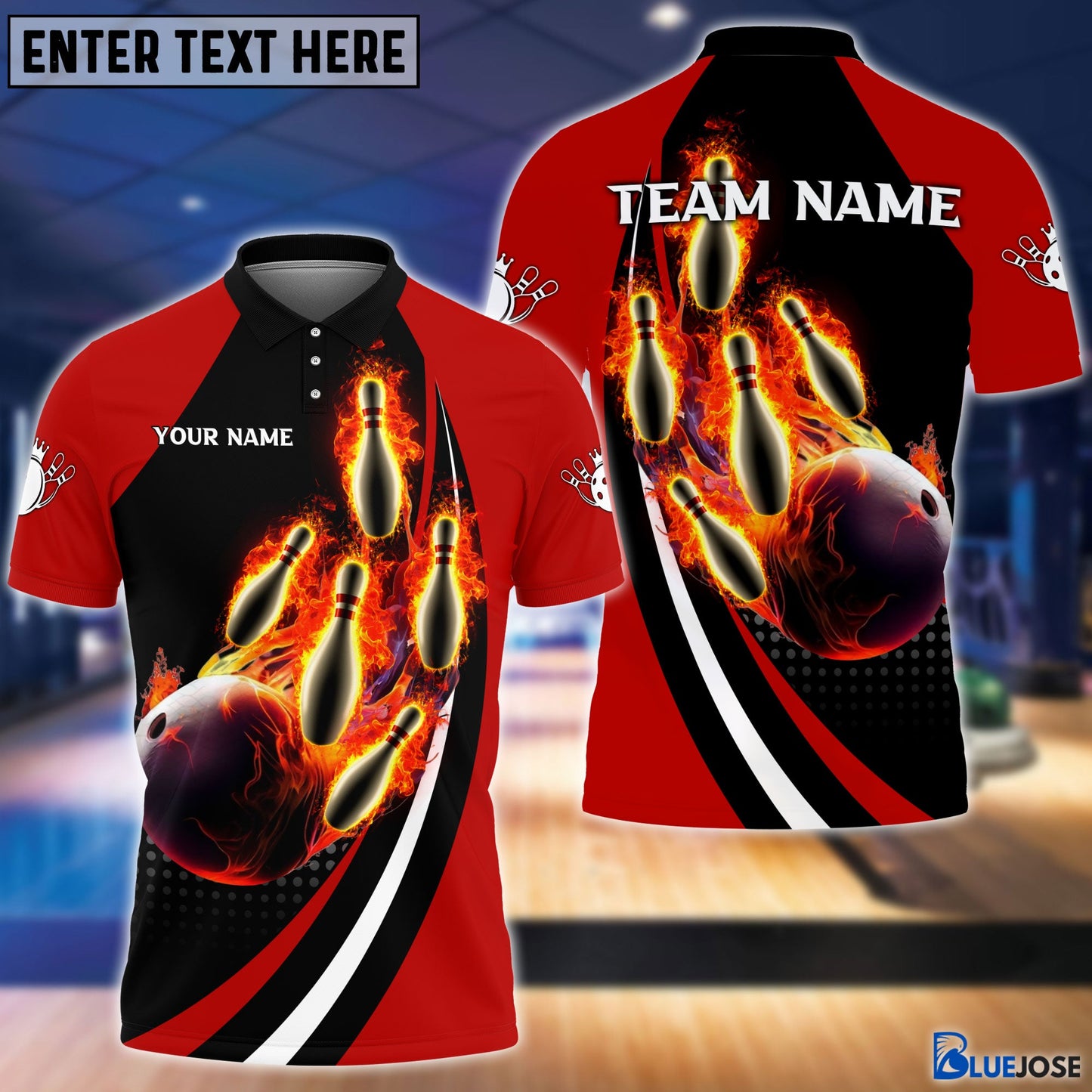 Frenzideas Bowling And Pins Fire Fly Personalized Name Team Name 3D Shirt