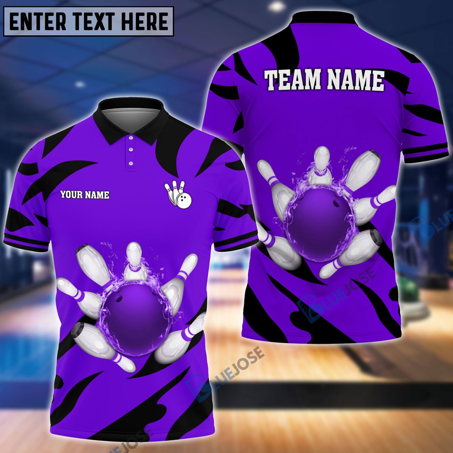 Frenzideas Bowling And Pins Light And Shadow Customized Name 3D Shirt (4 Colors)