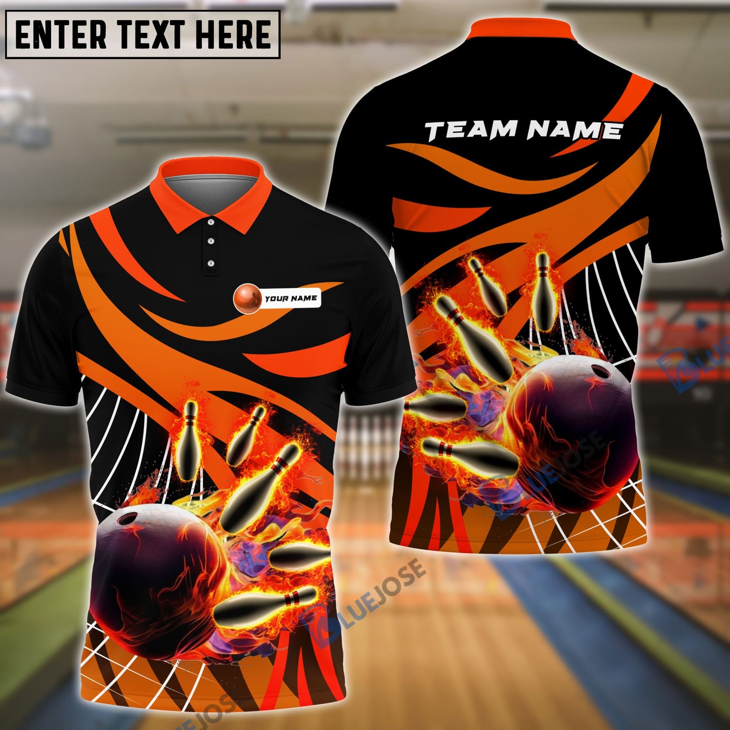 Frenzideas Bowling And Pins Broken Pattern Customized Name, Team Name 3D Shirt (4 Colors)