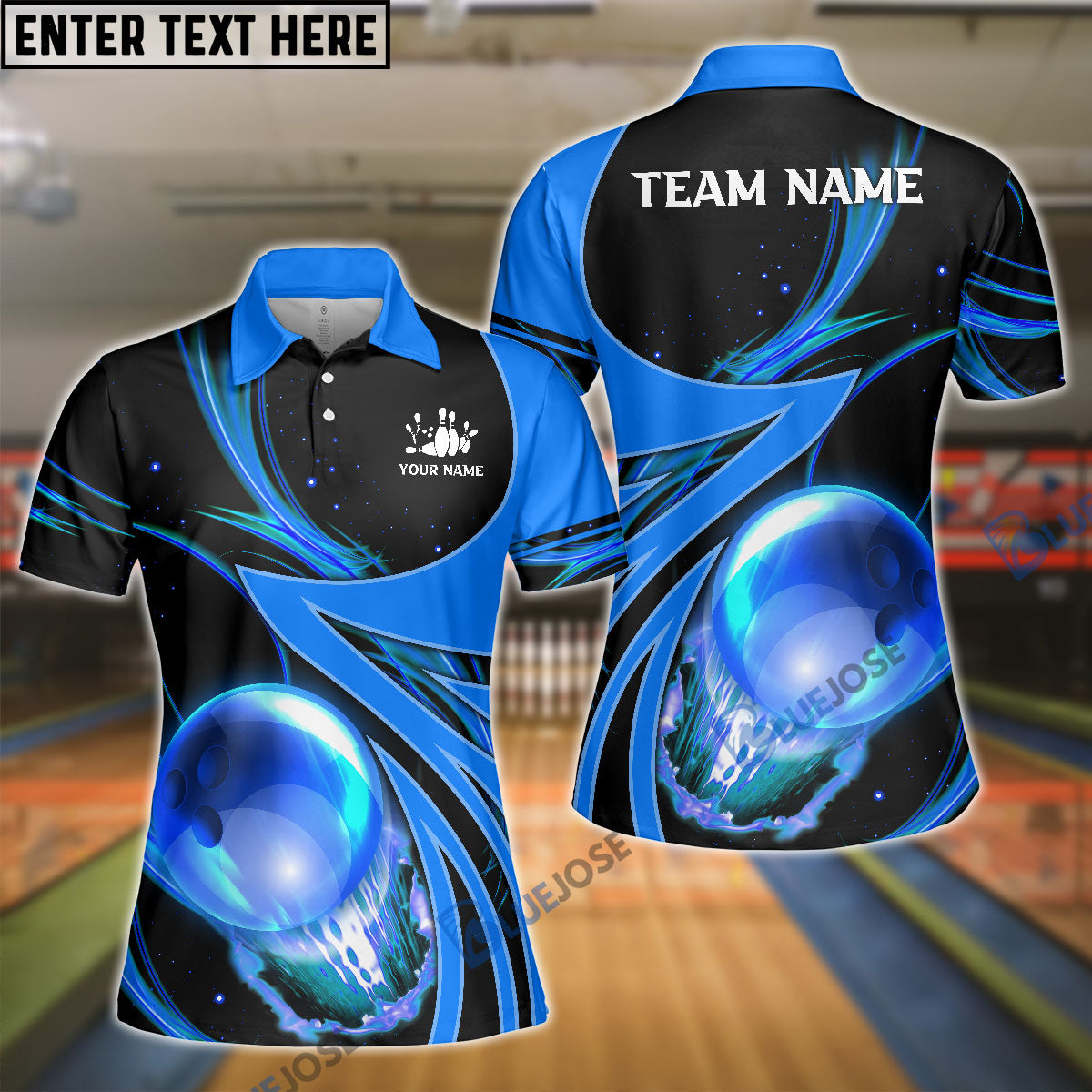 Frenzideas Bowling And Pins Galaxy Pattern Customized Name, Team Name 3D Shirt for Women (4 Colors)