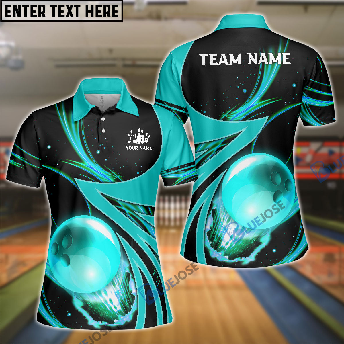 Frenzideas Bowling And Pins Galaxy Pattern Customized Name, Team Name 3D Shirt for Women (4 Colors)