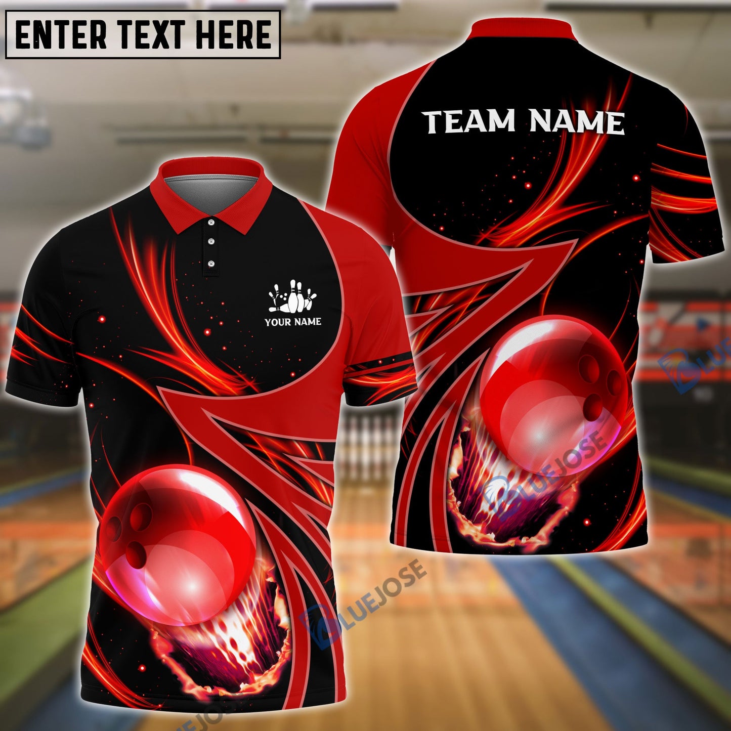 Frenzideas Bowling And Pins Galaxy Pattern Customized Name, Team Name 3D Shirt (4 Colors)
