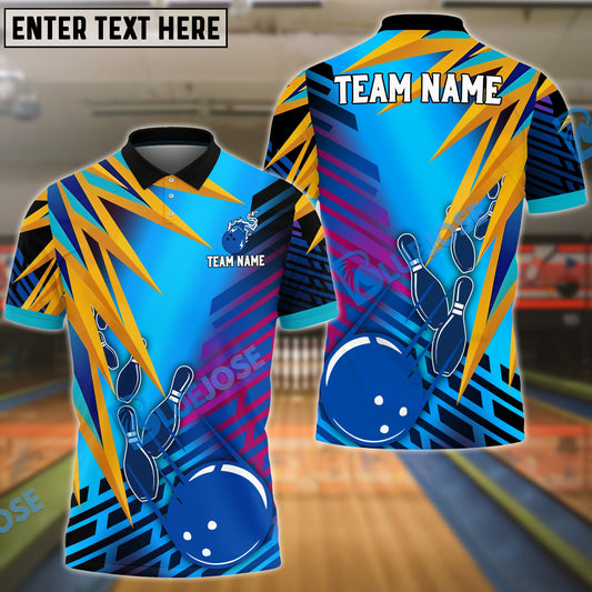 Frenzideas Bowling And Pins Ice Break Customized Name 3D Shirt