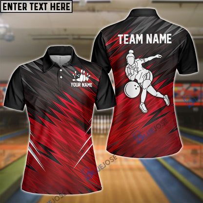 frenzideas Bowling Player Pattern Personalized Name, Team Name 3D Shirt