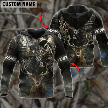 frenzidea Personalized Name Deer Hunting Bow 3D Shirts