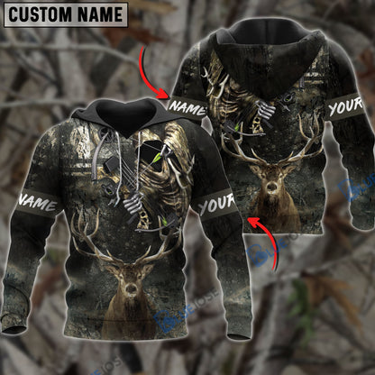 frenzidea Personalized Name Deer Hunting Bow 3D Shirts