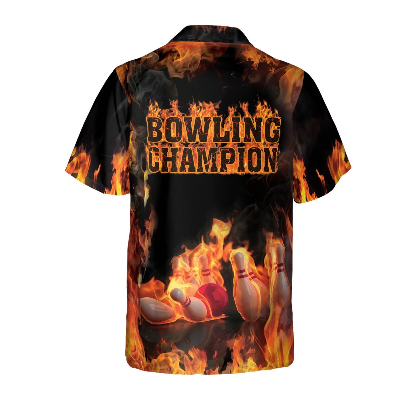 Frenzideas Bowling Champion Personalized Name Hawaiian Shirt