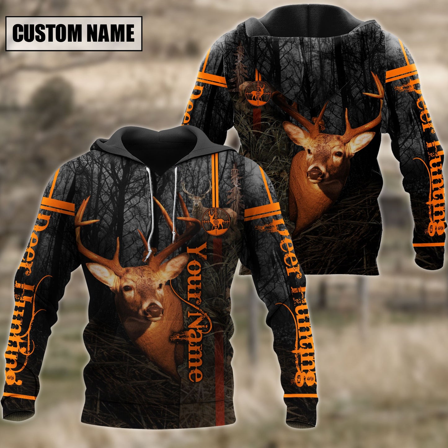 Frenzidea Personalized Name Deer Hunting 3D Shirts