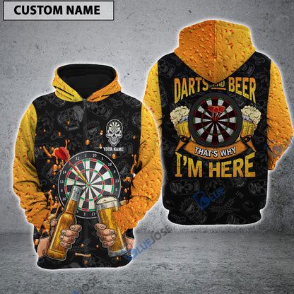 Frenzidea Darts & Beer Personalized Name 3D Shirt