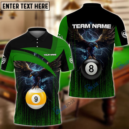 frenzidea Billiards 8-Ball & 9-Ball Eagle Personalized Shirt