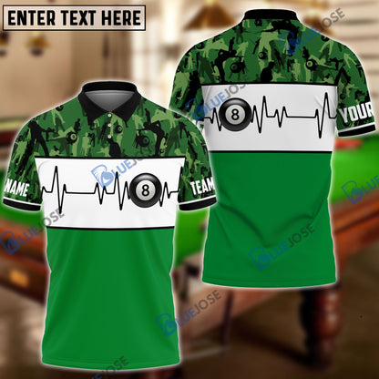 Frenzidea Billiards Camo Pattern Personalized Shirt (4 Colors)