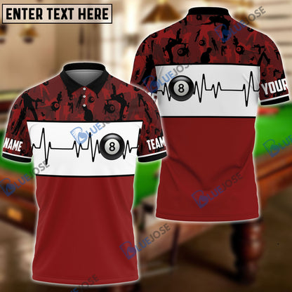 Frenzidea Billiards Camo Pattern Personalized Shirt (4 Colors)