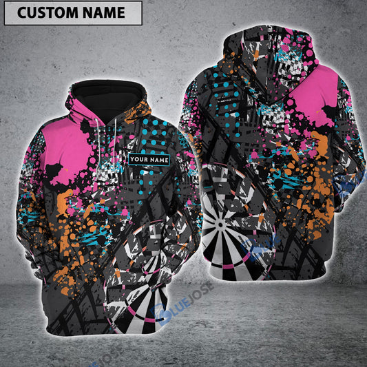 frenzidea Darts Colorful Personalized Name 3D Hoodie