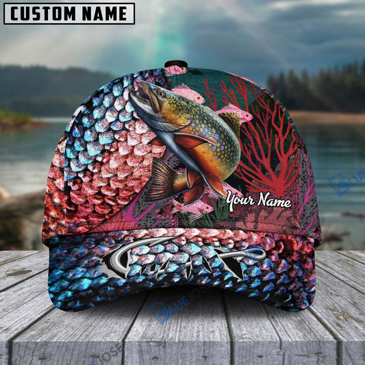 Frenzidea Personalized Trout Fishing Colorful Cap