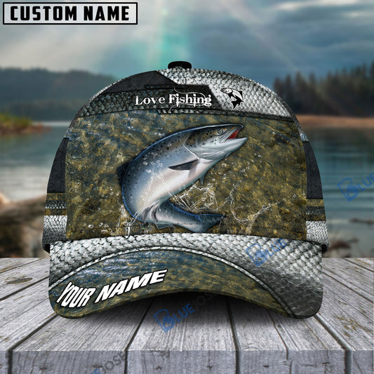 Frenzidea Salmon Fish Love Fishing Personalized Cap