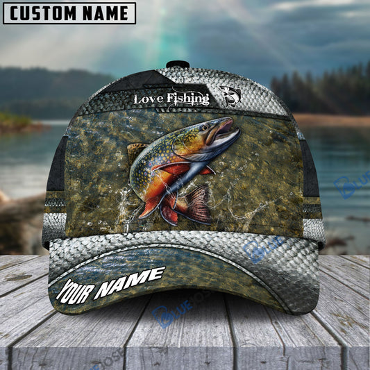 Frenzidea Trout Fish Love Fishing Personalized Cap