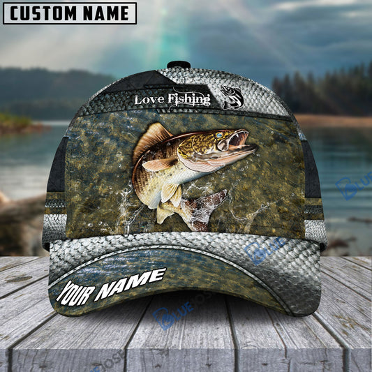 Frenzidea Walleye Fish Love Fishing Personalized Cap