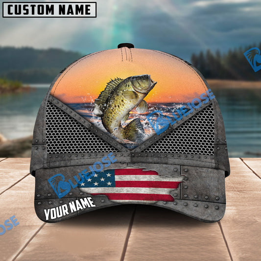 Frenzidea Crappie Fishing Sunset Personalized Cap