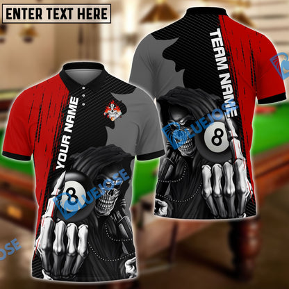 Frenzidea Billiards Grim Reaper Personalized Shirt (6 Colors)