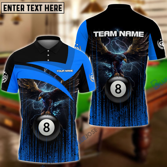 Frenzidea Billiards 8-Ball Eagle Personalized Shirt ( 3 Colors)