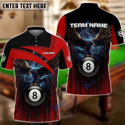 Frenzidea Billiards 8-Ball Eagle Personalized Shirt ( 3 Colors)