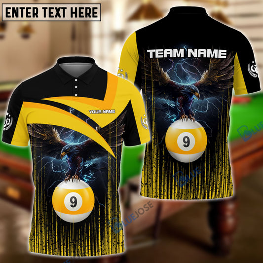 Frenzidea Billiards 9-Ball Eagle Personalized Shirt