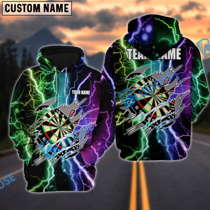 Frenzidea Darts Lightning Personalized Name 3D Shirt