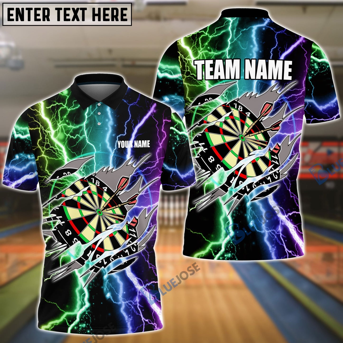 Frenzidea Darts Lightning Personalized Name 3D Shirt