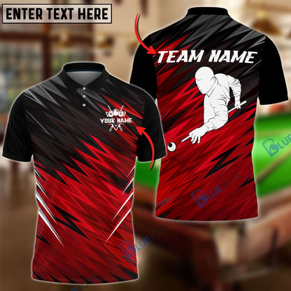 Frenzidea Billiards New Black And Red Lightning Personalized 3D Shirt