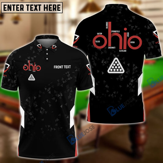 Frenzidea Ohio Billiards Personalized Name Shirt