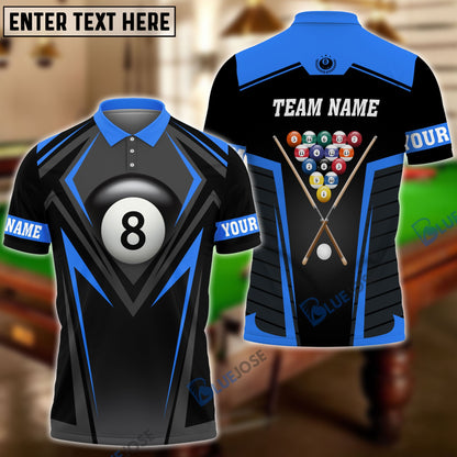 Frenzidea Billiards 8-Ball Champion Personalized Name Shirt ( 6 Colors)