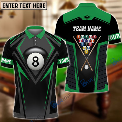 Frenzidea Billiards 8-Ball Champion Personalized Name Shirt ( 6 Colors)
