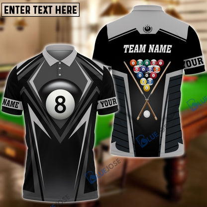 Frenzidea Billiards 8-Ball Champion Personalized Name Shirt ( 6 Colors)