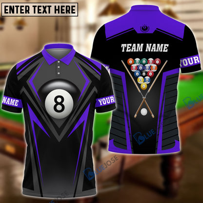 Frenzidea Billiards 8-Ball Champion Personalized Name Shirt ( 6 Colors)